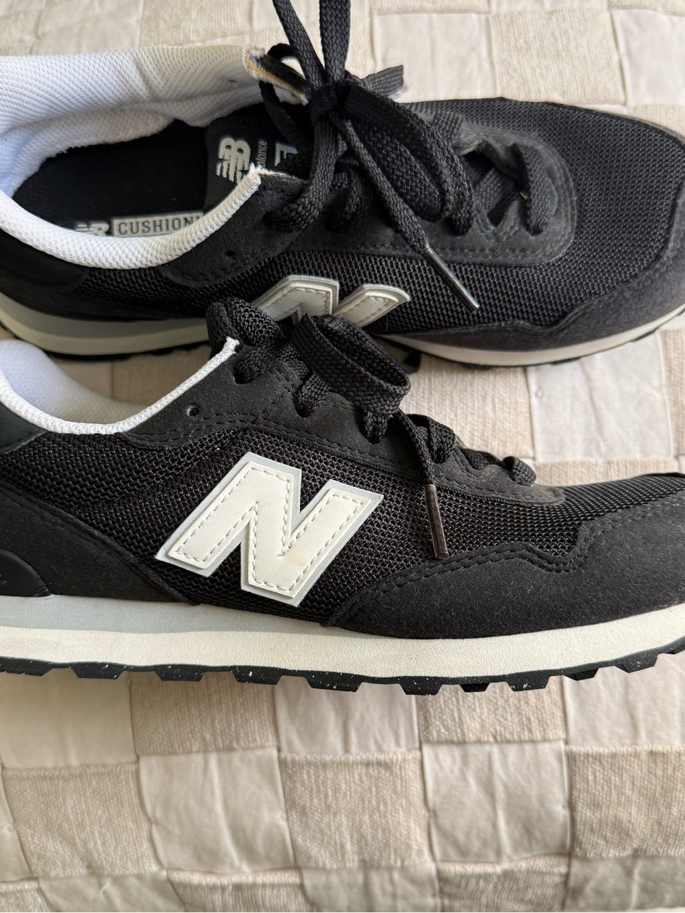 New Balance Black and White Retro Runner Sneakers